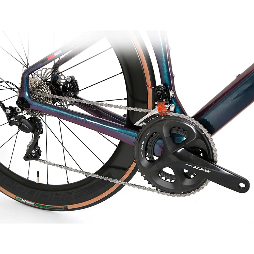 TWITTER CYCLONEpro SHIMRN UT R8020-22S Internal Cable Routing Competition T800 Carbon Fiber Bike Pure oil disc brakes bicicleta