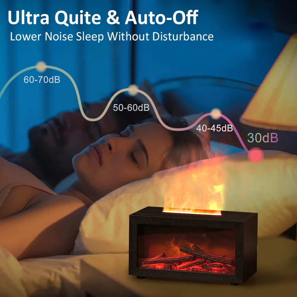 Humidificador para chimenea, humidificador de llama aromática, difusor de fragancia, difusor de aceite esencial de aromaterapia, humidificador de fuego para el hogar y la habitación