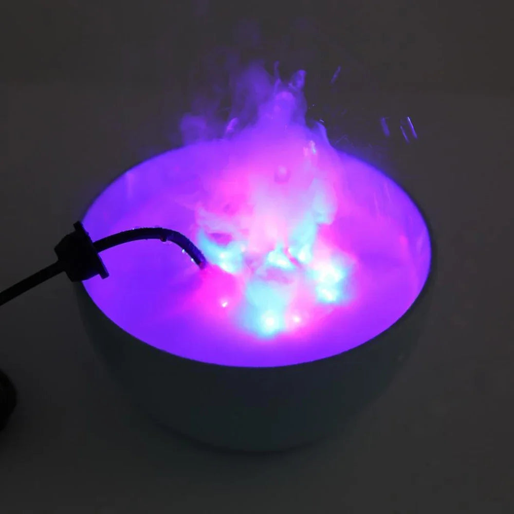 Mini nebulizador de luz LED de calabaza para Halloween, decoración para fiesta de Navidad, bonsái, acuario, humidificación, fuente de agua, máquina de niebla