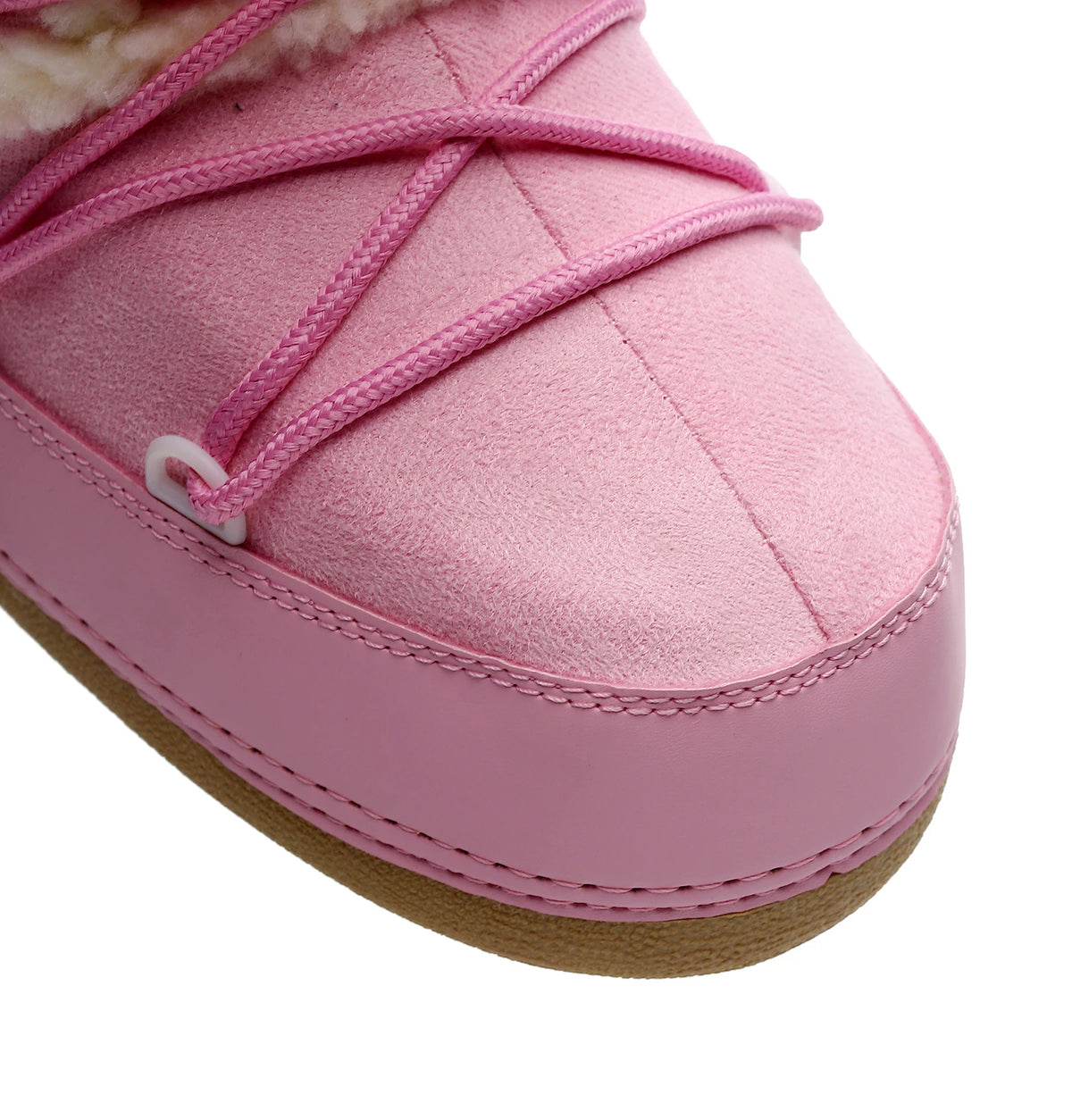 Botas de nieve rosas para mujer, botas de invierno para mujer, botas gruesas impermeables antideslizantes para exteriores, botas a media pantorrilla, zapatos de invierno cálidos de moda con forro de piel para mujer