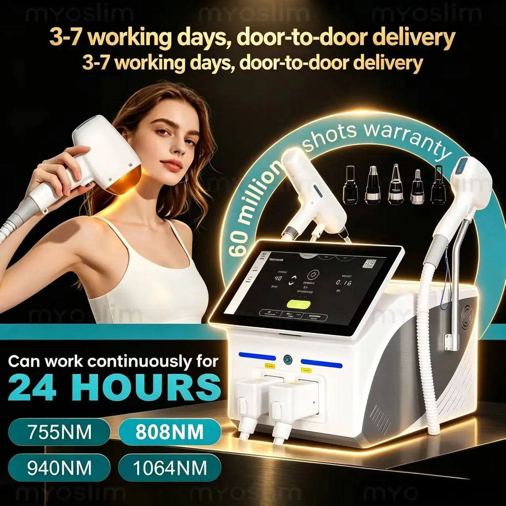 Nueva Máquina Ice Platinum 2 en 1 con 4 Longitudes de Onda, Depilación Láser de Diodo 808nm, Eliminación de Tatuajes con Láser Pico Qswitch ND YAG y Sistema de Refrigeración