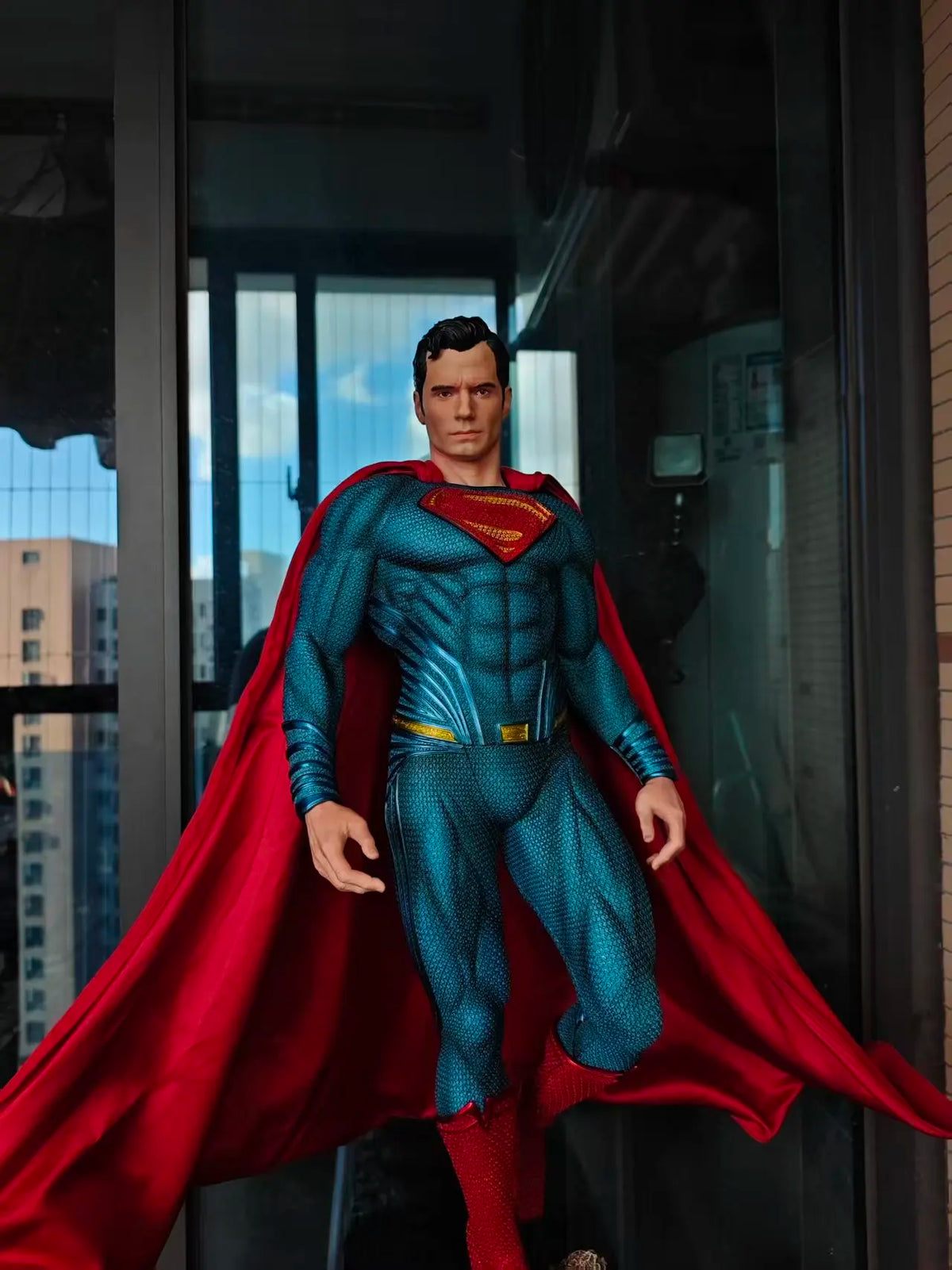 1/3 Superman Anime Figure black Superman Double headed replaceable Peripheral Resin Statue Desktop Decorate Ornaments Gifts Toys