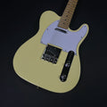 Guitarra eléctrica TL amarilla crema, cuerpo de caoba, diapasón de arce