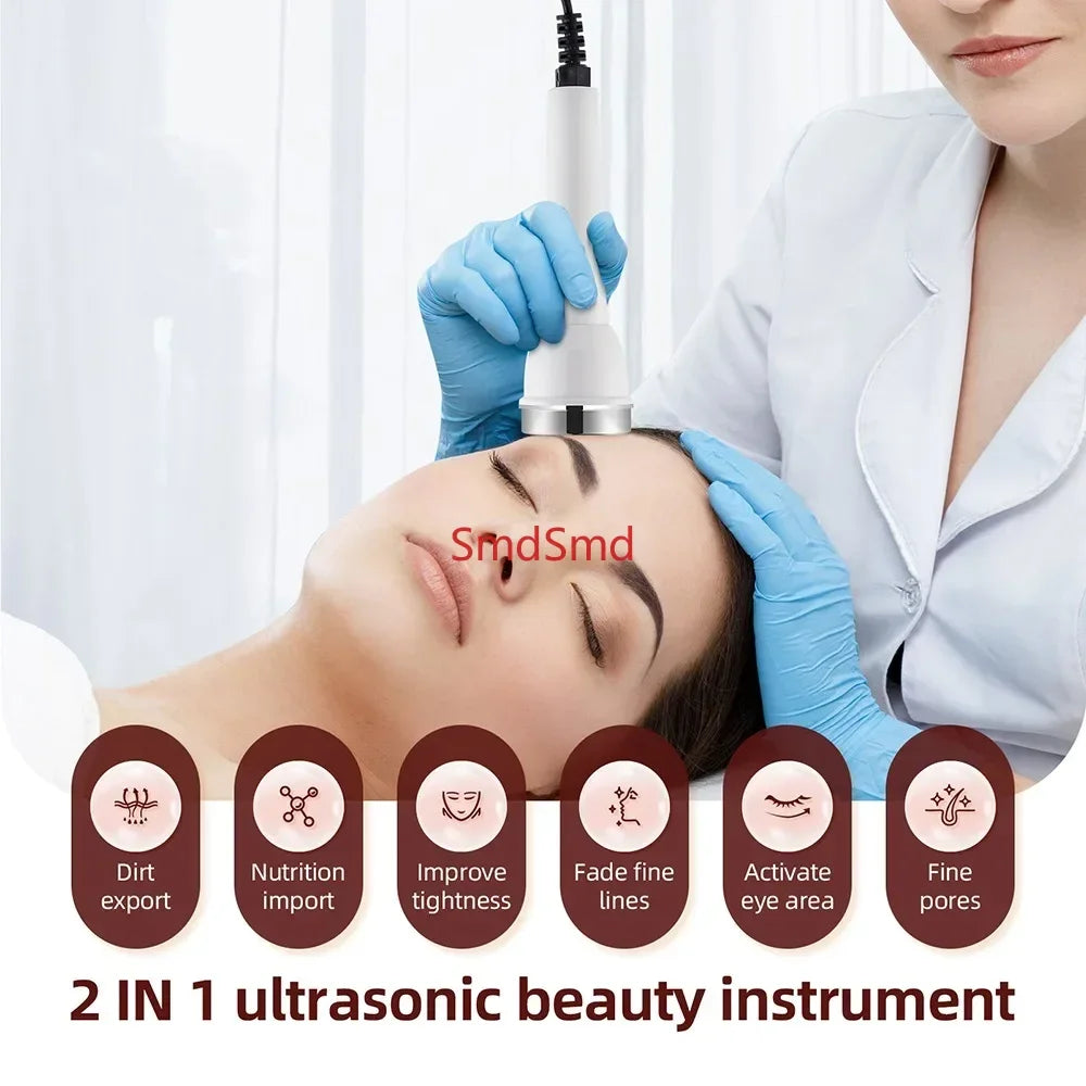 Máquina de Belleza para el Cuidado de la Piel con Ultrasonido, Antienvejecimiento, Masajeador Facial y Ocular de Alta Frecuencia, Dispositivo de Belleza Ultrasónico para Mujeres, SPA