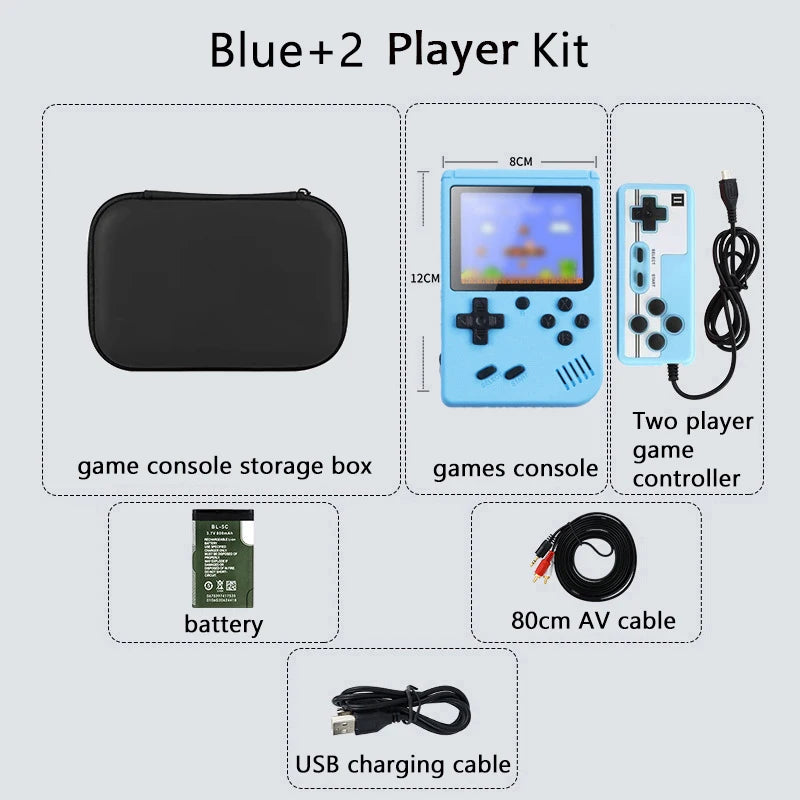 Consola de Videojuegos Retro con Más de 500 Juegos Clásicos Integrados para TV, Reproductor de Videojuegos Portátil de 5 Pulgadas para Game Boy, Juegos para Dos Jugadores