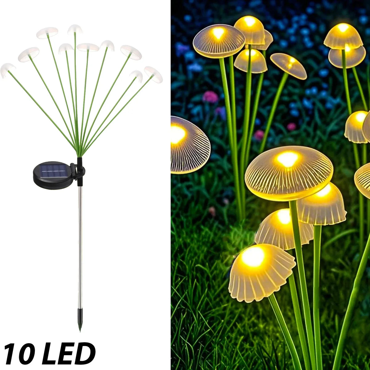 Luces solares LED para exteriores, luces solares para césped con forma de seta, impermeables, para fiestas, Patio, camino, lámpara de medusas para decoración de jardín