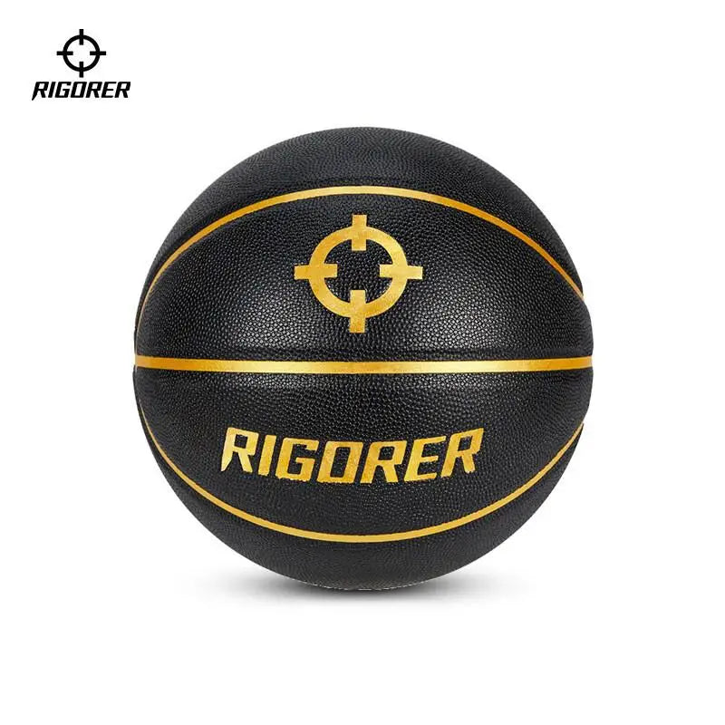 RIGORER Balón de baloncesto para interiores y exteriores, resistente al desgaste, antideslizante, de cuero PU, tamaño 7, balón estándar para entrenamiento de competición