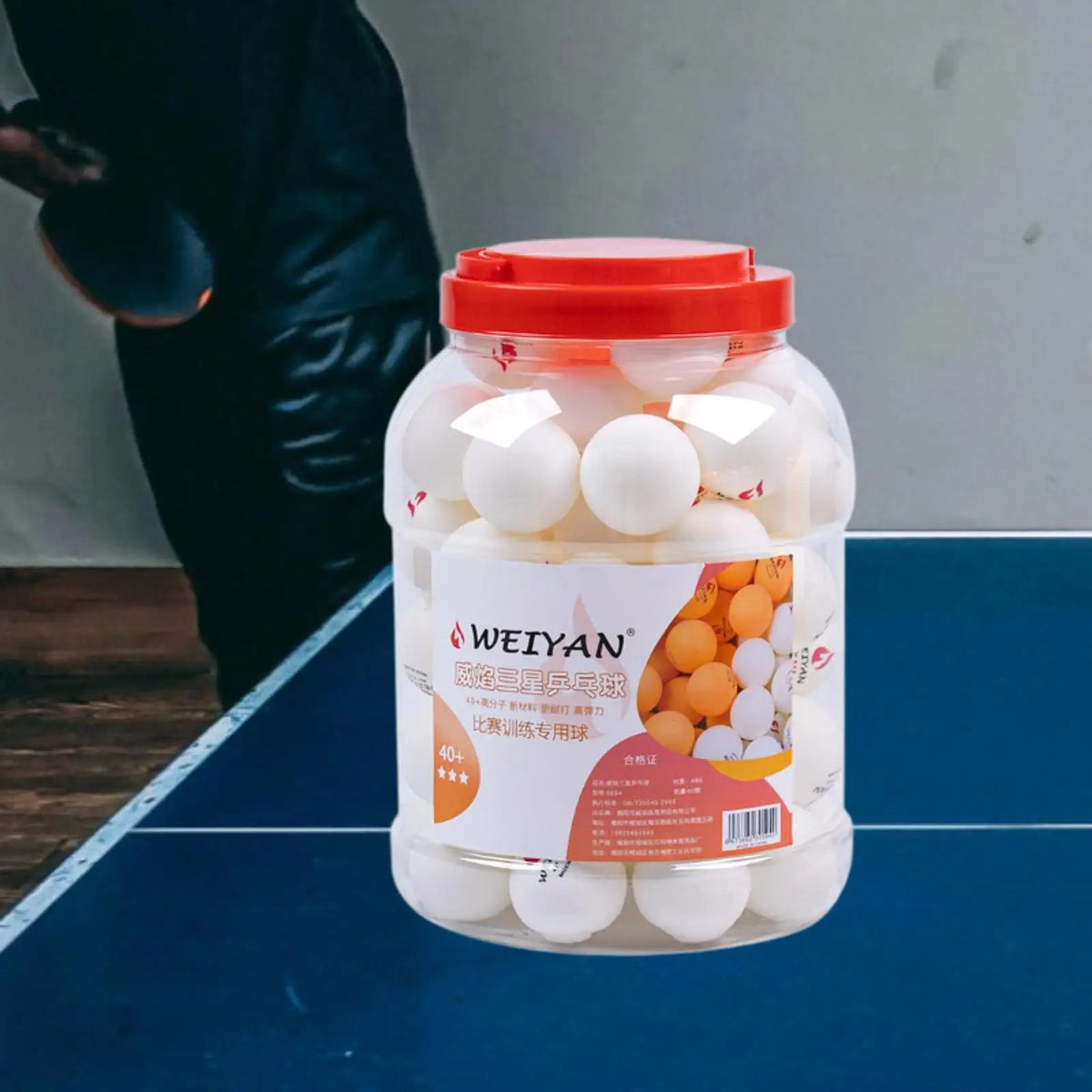 60 Pelotas de Ping Pong de Primera Calidad, Pelotas de Tenis de Mesa de 40 mm con Elasticidad para Entrenamiento en Interiores y Exteriores, Práctica y Juego Recreativo