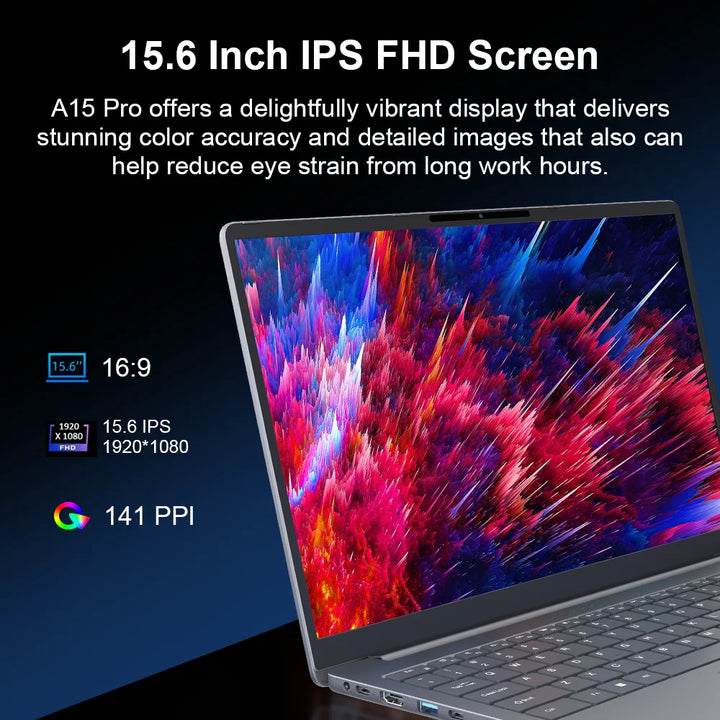 Ninkear A15 Portátil 15.6 Pulgadas Pantalla FHD IPS 16GB RAM 512GB SSD AMD Ryzen 5 5500U carga rápida USB-C PD 65W Windows 11 WiFi 6 teclado retroiluminado para oficina estudio