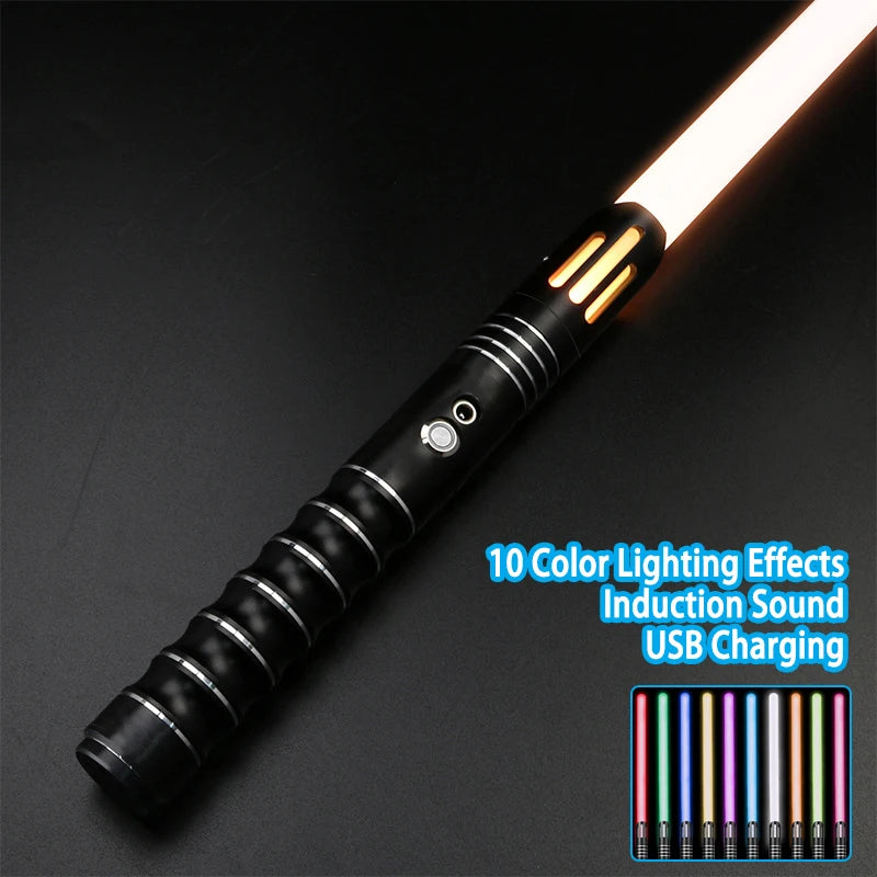 Espada láser RGB de 80 cm, juguete de sable de luz, 7 colores cambiantes, fuentes de sonido para niños, Force FX FOC Blaster, juguete de espada láser Jedi, regalo