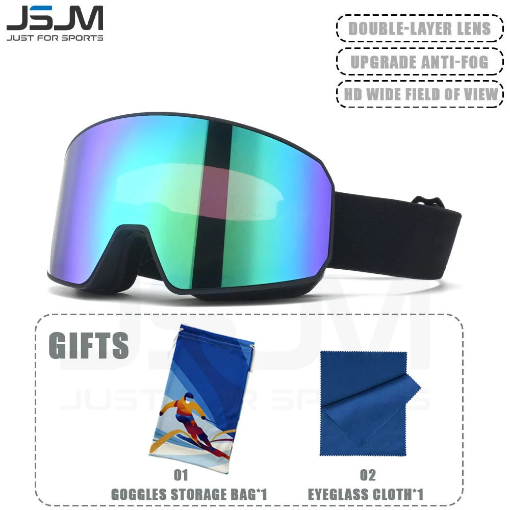 JSJM NUEVAS Gafas de Esquí Antivaho de Doble Capa para Adultos, Gafas para Moto de Nieve, Deportes al Aire Libre, Nieve, Snowboard, Máscara de Esquí, UV400, REGALOS