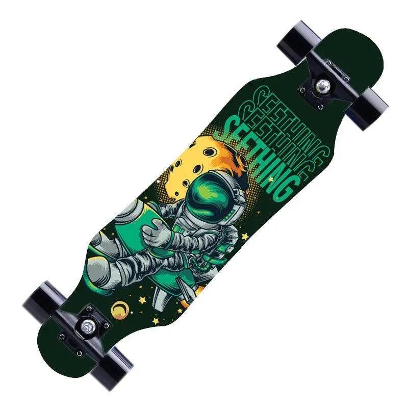 Patineta de 80 cm con cuatro ruedas, tabla de baile, para adultos, para calle, profesional, para principiantes, freestyle, patineta de doble kick.