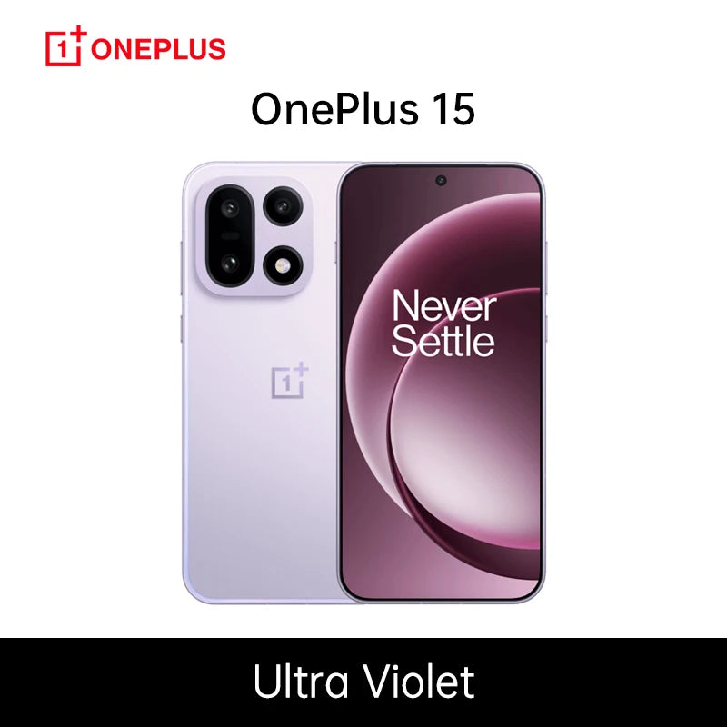 Smartphone OnePlus 15 5G Versión Global, Snapdragon 8 Elite Gen 5, pantalla de 165Hz, 7300mAh, 120W, NFC, color negro