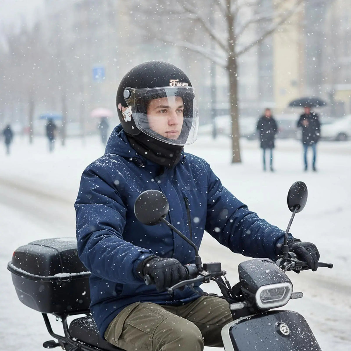 Casco para bicicleta eléctrica, gorros de protección térmica, casco de bicicleta para hombres, mujeres, jóvenes, invierno, motocicleta, monopatín, Snowboard