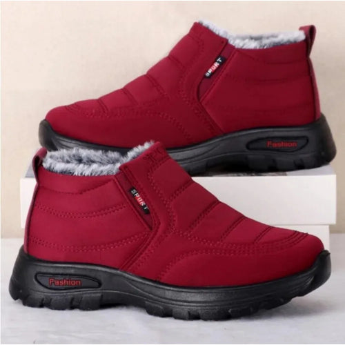 Botas de invierno, Botas de senderismo para nieve, mujeres y hombres, botines de nieve impermeables con forro de piel cálida para exteriores, zapatos descalzos de invierno