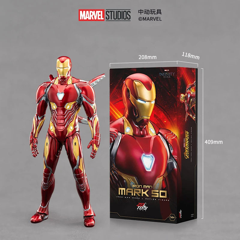 ZD Toys Marvel Avengers Iron Man Figura de acción MK3 MK6 MK50 Spider-Man: No Way Home Scarlet Spider Figura de acción coleccionable Regalo