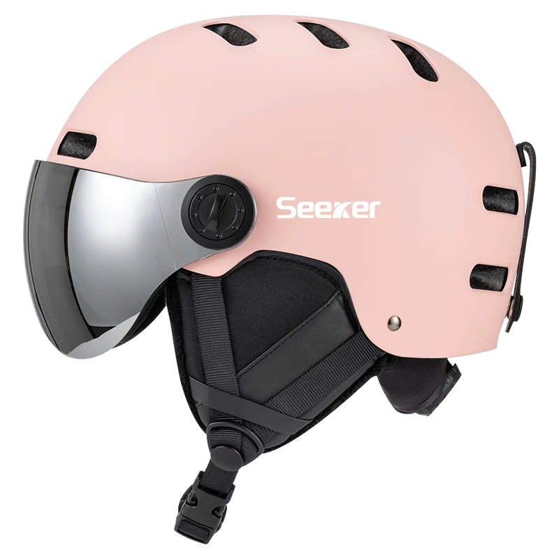 Casco de esquí Seeker con gafas Casco de nieve de invierno Deportes al aire libre Esquí alpino Casco de patinaje Casco de esquí para hombres y mujeres adultos