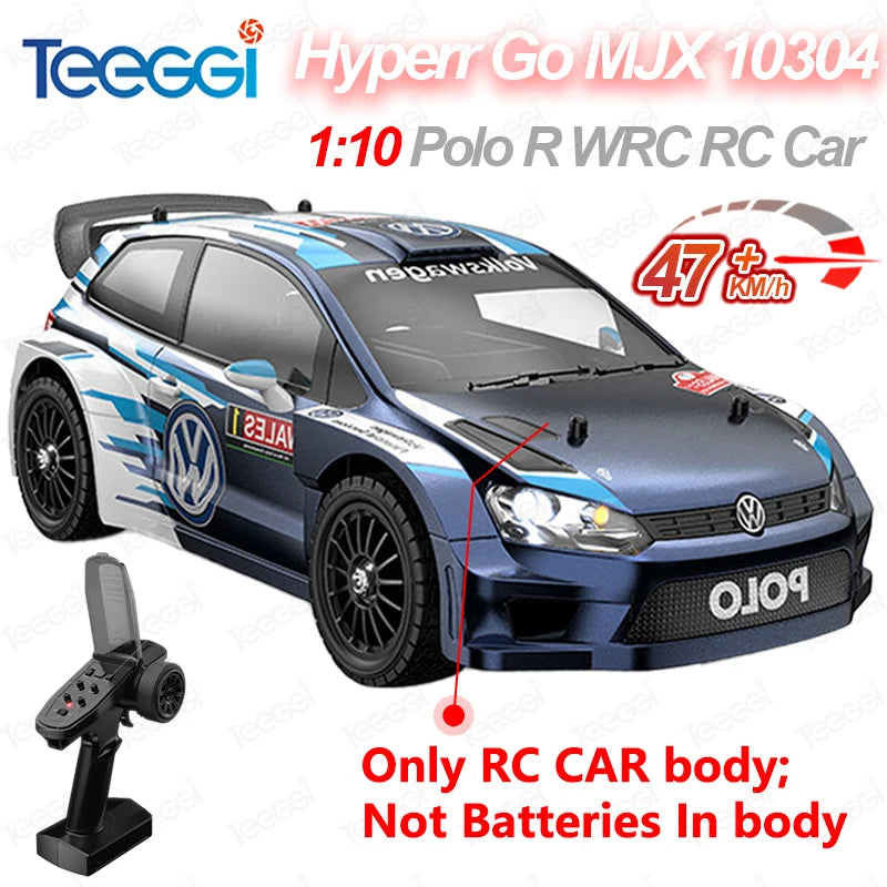 Hyperr Go MJX 10304 1/10 Coche de Carreras de Alta Velocidad con Motor sin Escobillas 2S 47KM/H, Coche Todoterreno Profesional 4WD con Control Remoto 3S 70KM/H, Camiones Monstruo con Motor de Escobillas, Juguetes para Adultos