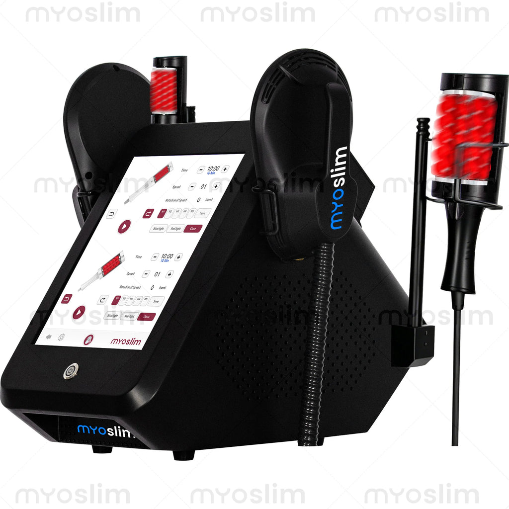 Rodillo EMS Myoslim 6500W 200HZ para Adelgazamiento y Reducción de Celulitis con Rodillo de Bolas Infrarrojas de 360 Grados, Masajeador de Belleza con Vacío