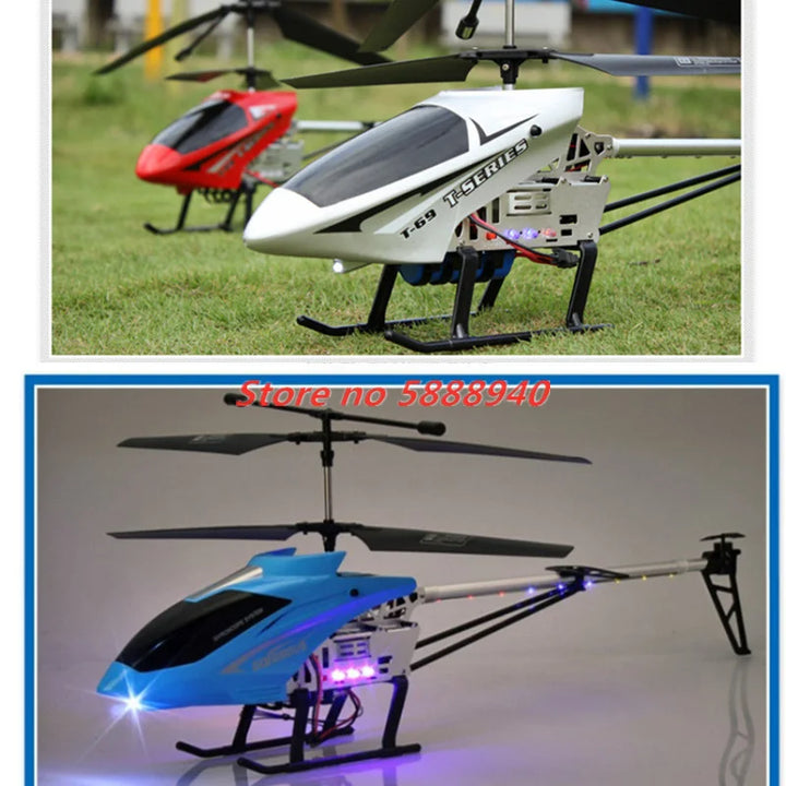 Helicóptero RC de Aleación Actualizado, 2.4G, 150M, 85CM, Gran Tamaño, Resistente a Caídas, con Luces LED, Control Remoto, Regalos