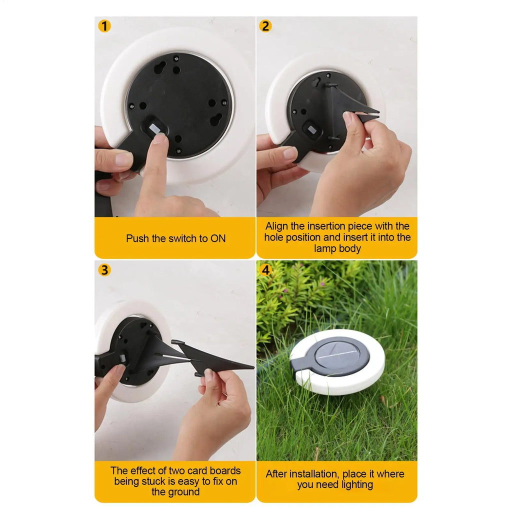 Luces solares de jardín para estaca, lámpara de disco impermeable para exteriores, luces solares de jardín LED giratorias de 360 grados con sensor inteligente para patio trasero