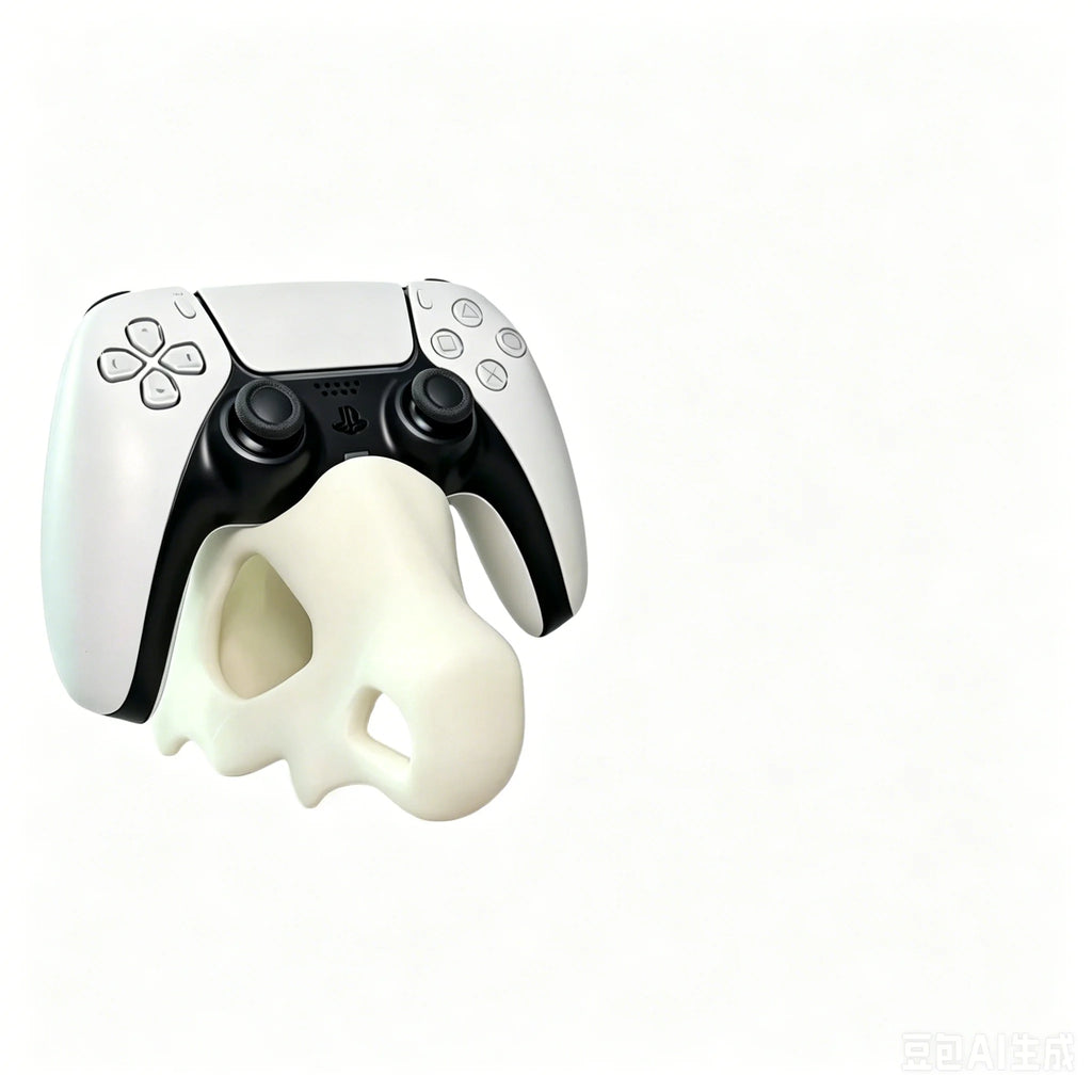 Soporte para mando con forma de cráneo de Cubone impreso en 3D, adorable base de exhibición estable para mandos de videojuegos, decoración de habitación gamer para PS5 DualSense