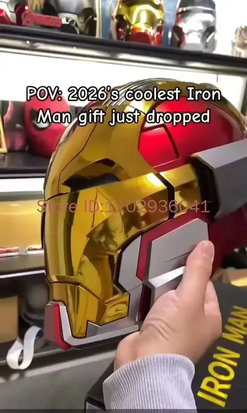 Casco de Iron Man Mark 17 con Control Remoto en Chino-Inglés, Máscara Mecánica con Activación por Voz de Jarvis para Coleccionistas