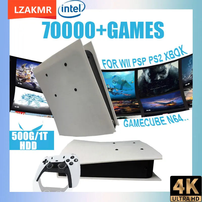 ¡Nuevo! Consola de juegos retro X5 con disco duro de 2 TB, más de 70 000 juegos, salida de alta definición 4K y más de 60 emuladores para XBOX y WII, con mando inalámbrico.