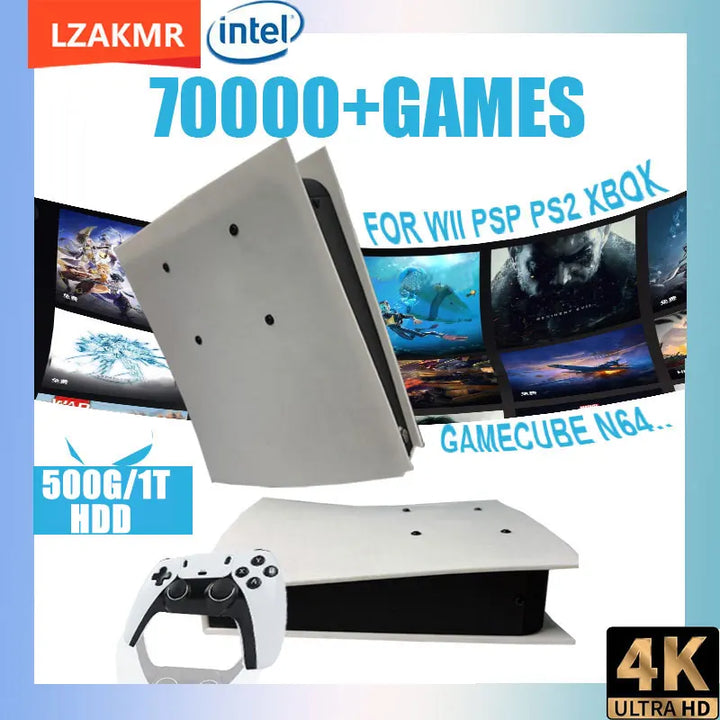 ¡Nuevo! Consola de juegos retro X5 con disco duro de 2 TB, más de 70 000 juegos, salida de alta definición 4K y más de 60 emuladores para XBOX y WII, con mando inalámbrico.