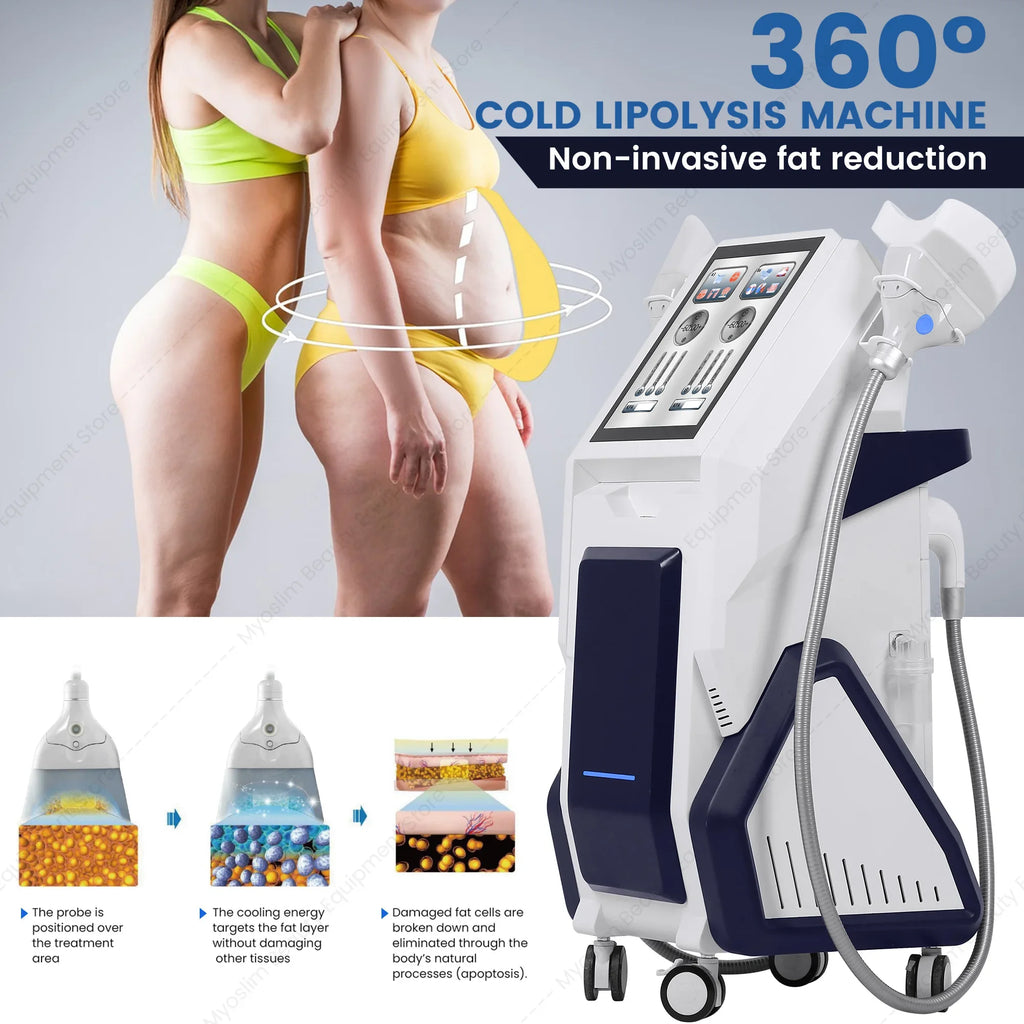Nueva Máquina Adelgazante Corporal 360 RF, Dispositivo de Escultura Corporal, Reafirmación de la Piel, Pérdida de Peso, Eliminación Rápida de la Celulitis, Cavitación, Congelación de Grasa