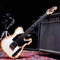 Guitarra Eléctrica STAGE-T Pixel de 8 Bits, Cuerpo de Caoba, Diapasón de Ébano, 6 Cuerdas