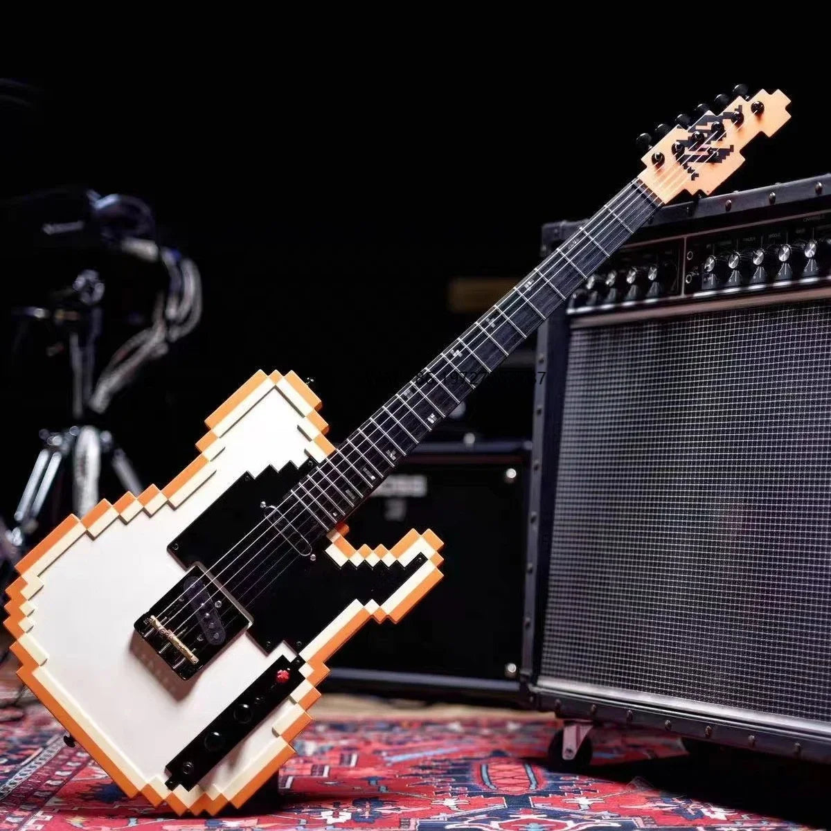 Guitarra Eléctrica STAGE-T Pixel de 8 Bits, Cuerpo de Caoba, Diapasón de Ébano, 6 Cuerdas