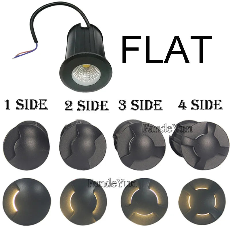 3W 5W  LED Garden Light IP67 AC110V220V DC12V Spotlights Outdoor Recessed Underground Lamp Floor Landscape Lighting 42/52/62MM
