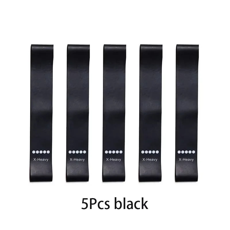 Juego de 5 Bandas de Resistencia de TPE, Bandas Elásticas de Goma para Entrenamiento de Fuerza, Expansor para Ejercicios de Yoga, Equipo de Gimnasio, Pilates Portátil