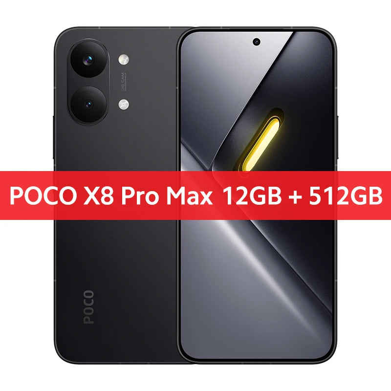 Global Version of the smartphone POCO X8 Pro Max, processor Dimensity 9500s, battery mAh, main camera 50 MP, HyperCharge W, NFC compatible
