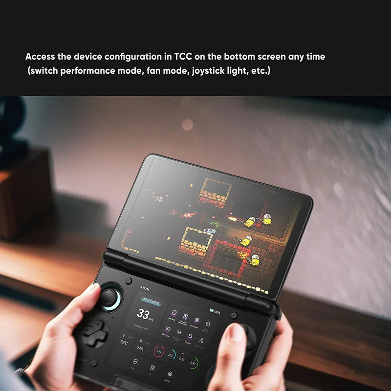 AYN THOR Pocket Flip Up Player Consoles Support WiFi7 BT5.3 Handheld Game Consoles 6''IPS and 3.92''IPS Dual Screen Video Game Console
