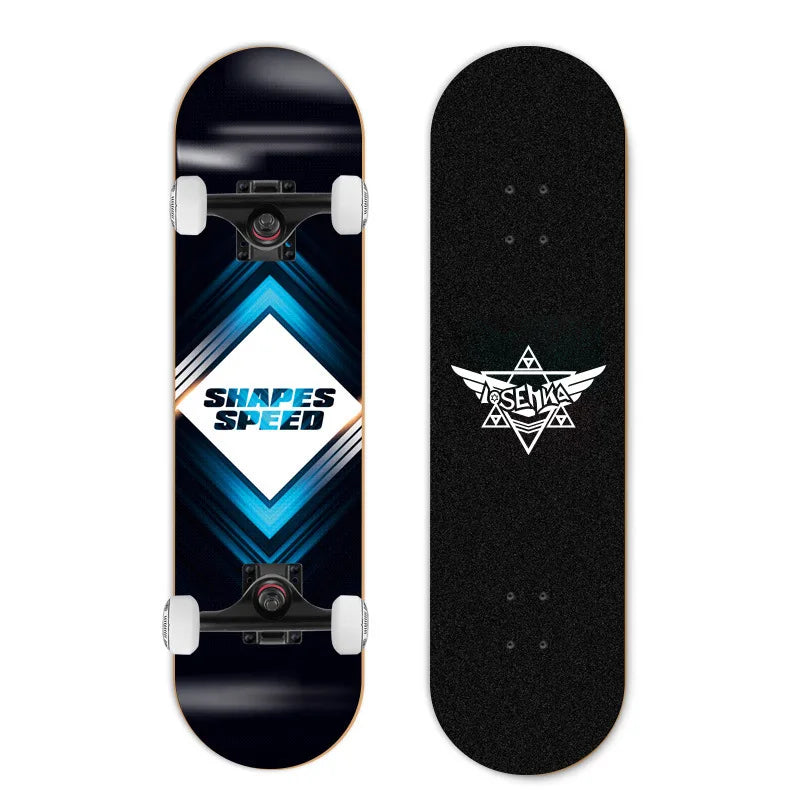 Patineta de Doble Kick para Principiantes, 7 Capas de Madera de Arce, Cuatro Ruedas, Cruiser Urbano, Tabla Completa para Adultos, Hombres, Mujeres y Adolescentes