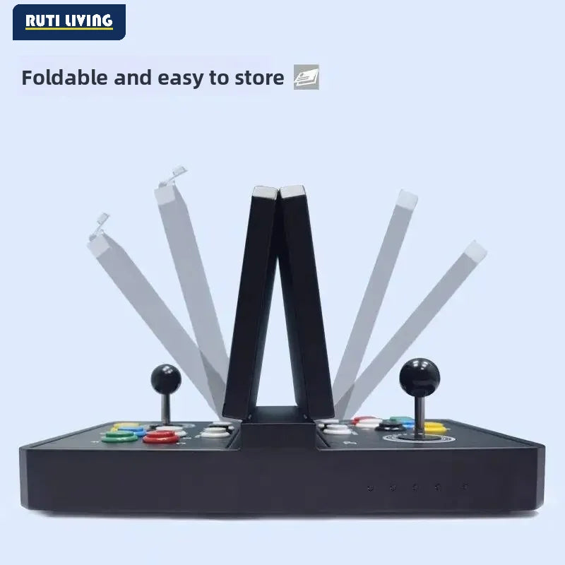 Máquina de Juegos Arcade Portátil Plegable para el Hogar - Joystick de Doble Pantalla Todo en Uno Pandora Moonlight Box