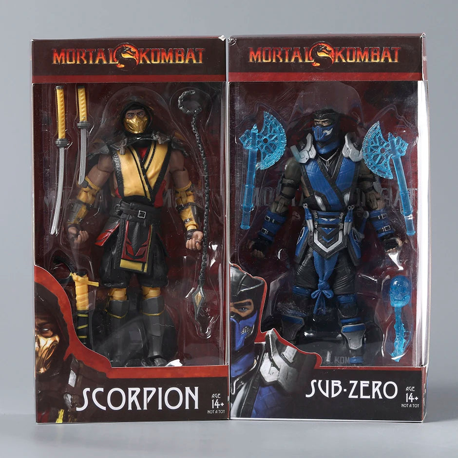 Figura de acción de Sub-Zero / Scorpion de 7" de la serie 1 de Mortal Kombat