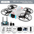 Mini Drone 8K HD-VR Cámara dual 180° ESC Flujo óptico Evitación de obstáculos Motor Drone UAV Control remoto Quadcopter Juguete universal