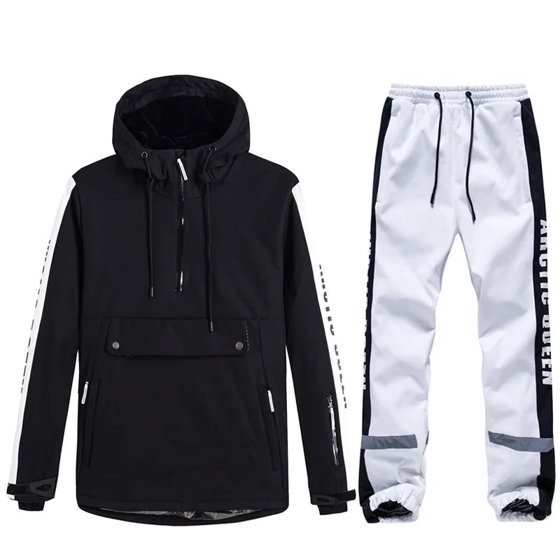 Traje de esquí para mujer, mono de esquí para deportes al aire libre, chaqueta de Snowboard para hombre, traje de salto cálido, ropa de invierno impermeable, monos, abrigo con capucha