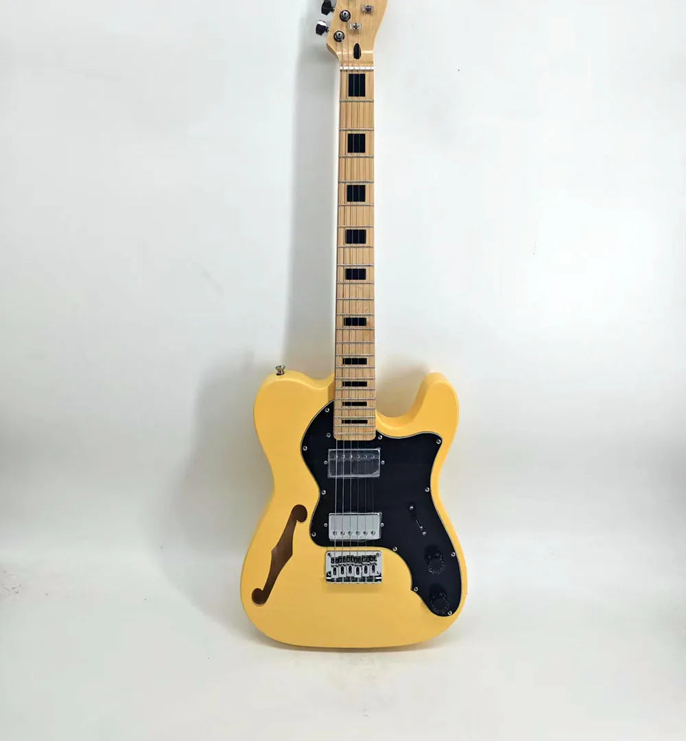 Guitarra eléctrica de 6 cuerdas, venta directa de fábrica, pastillas HH Humbucker, modelo TL, 22 trastes, mástil de palisandro, guitarra de madera de caoba
