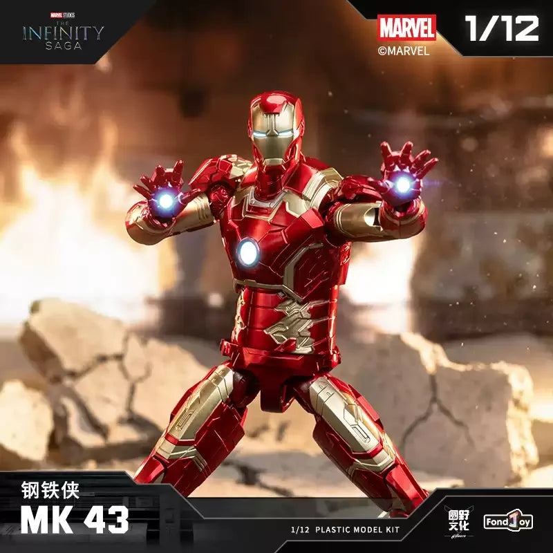 Caja Sorpresa Original de Fondjoy, Figuras de Acción de Marvel Iron Man Infinite Legends Mk2 Mk6 Mk21 Mk42 Mk43 War Machine, Juguetes para Niños, Regalo Genial