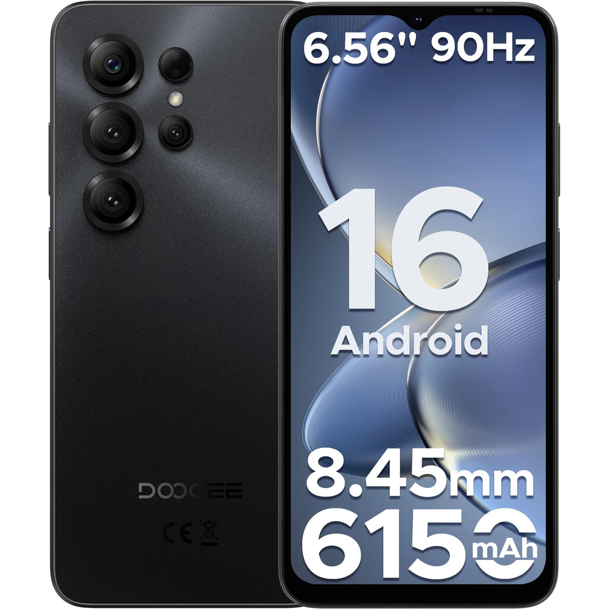 Versión Global DOOGEE Note56 X Smartphone Android 16 24GB RAM(3GB+21GB) 64GB ROM Pantalla de 6.56'' Batería de 6150mAh Teléfono Móvil