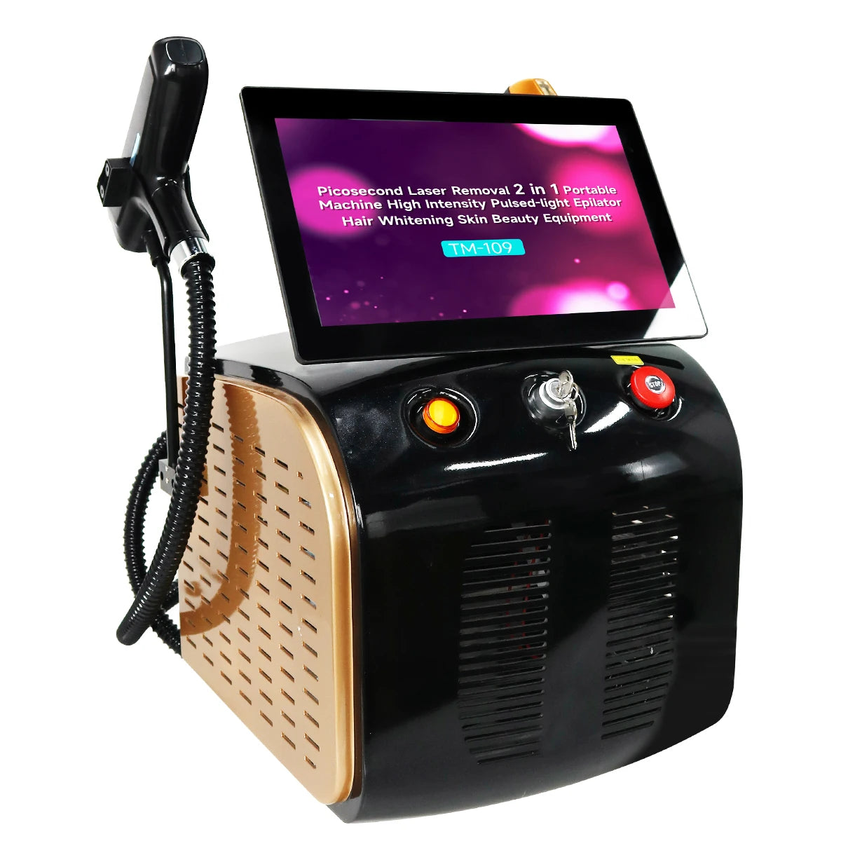 Máquina de Depilación Láser de Diodo 2 en 1 de 5000W y 10 Barras, Láser Pico ND YAG para Eliminación de Tatuajes y Cejas
