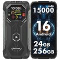Smartphone ultrarresistente con IA Blackview ROCK 1, pantalla de 6,56 pulgadas a 90 Hz, 256 GB, MediaTek Helio G81, 4G, Android 16, NFC, linterna, 15000 mAh/33 W