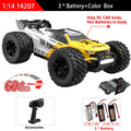 HYPER GO MJX 14207 Coche RC 1/14 de alta velocidad 60KM/H, coche de carreras a la deriva 4WD profesional con control remoto 2.4G, coche todoterreno con motor de escobillas, Monster Truck, juguete de regalo para adultos