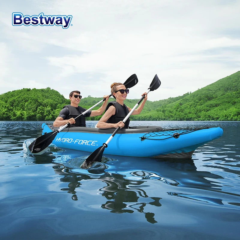 Kayak Inflable Profesional Bestway 65131/65115 - Material de PVC Resistente, Portátil, Ligero, Fácil de Montar, Estable