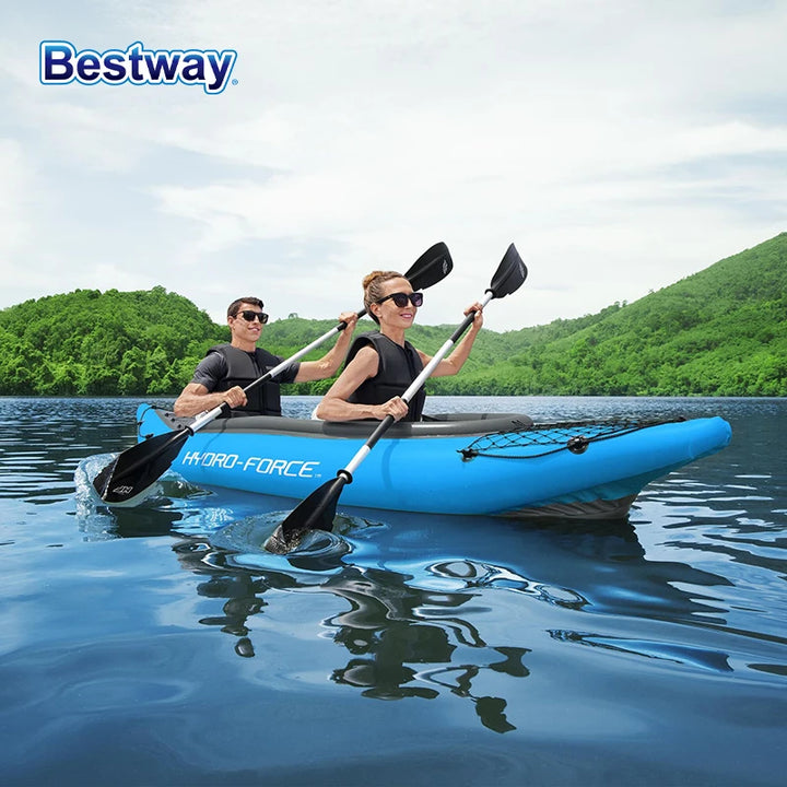 Kayak Inflable Profesional Bestway 65131/65115 - Material de PVC Resistente, Portátil, Ligero, Fácil de Montar, Estable