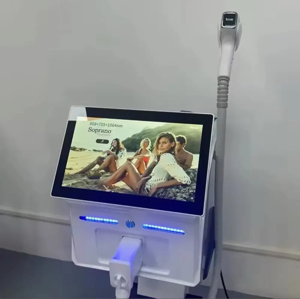 Máquina Portátil de Depilación Láser de Diodo Soprano Ice Titanium de 6000W, 6 Ondas, 808nm, Dispositivo de Depilación Permanente de Cuerpo Completo, 10bar6